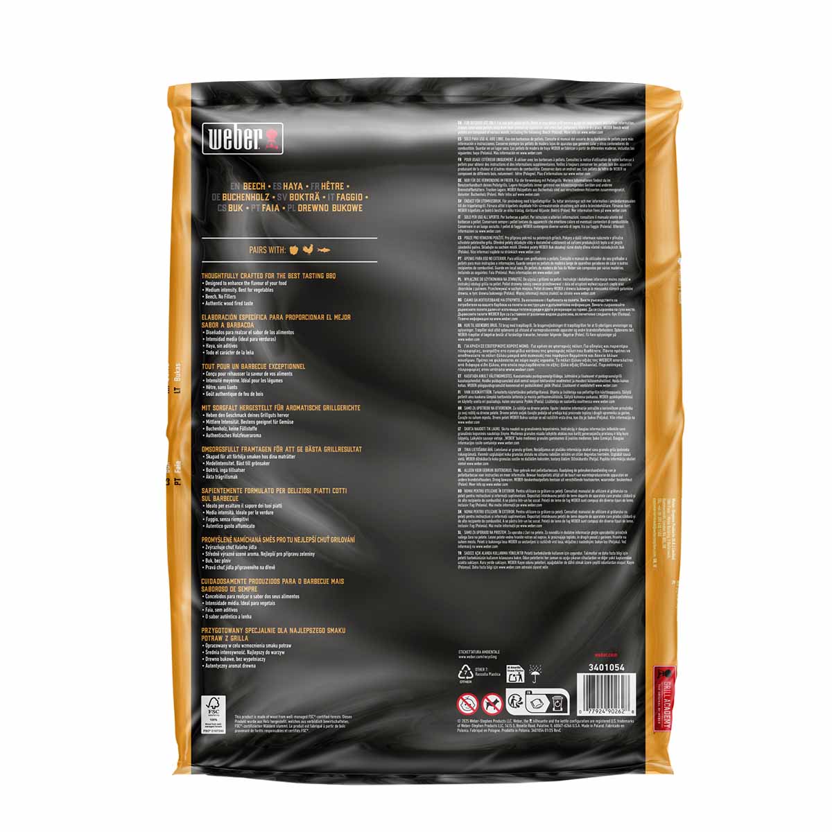 Weber® Beech Pellets Ξύλου 100% Φυσικά - 8kg