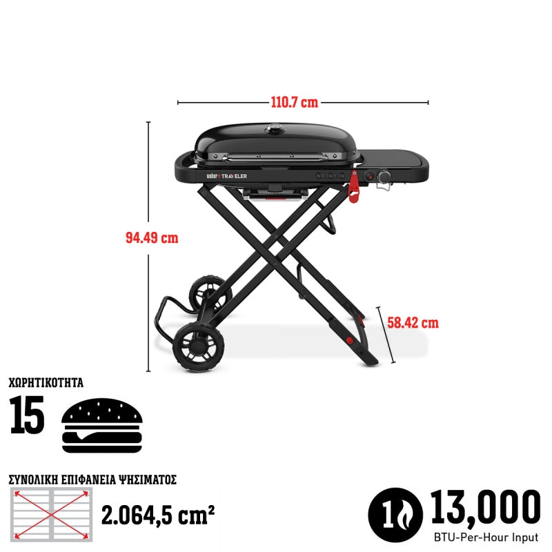 ΨΗΣΤΑΡΙΑ Weber Traveler Stealth