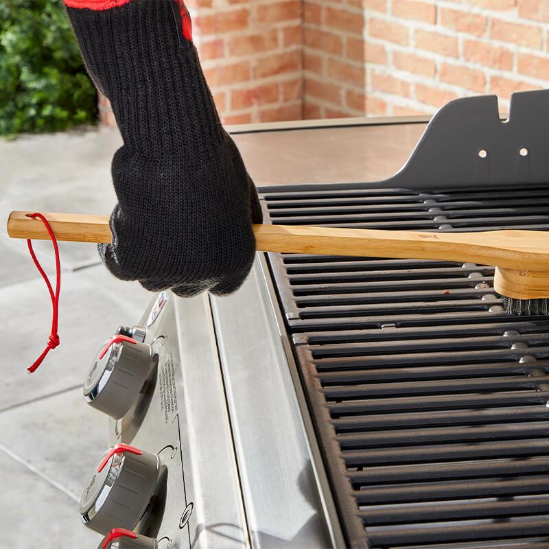 ΞΥΛΙΝΗ ΒΟΥΡΤΣΑ 46εκ ΜΠΑΜΠΟΥ ΜΕ ΤΡΙΧΕΣ ΑΠΟ ΑΤΣΑΛΙ