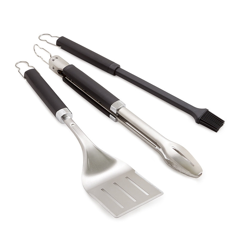 Weber® Σετ Εργαλείων BBQ 3τμχ - Σπάτουλα, Λαβίδα Ακριβείας & Πινέλο Σιλικόνης -