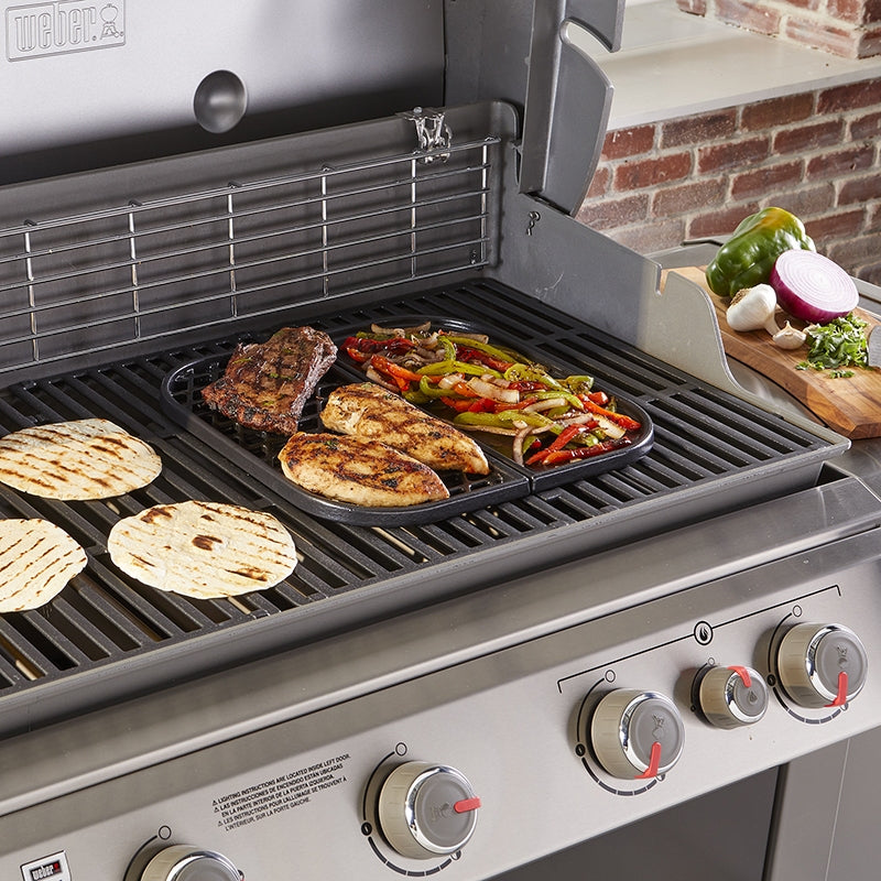 Weber® Μαντεμένια Σχάρα GBS Για Searing & Πλάκα Ψησίματος  - ΣΕΤ 2τμχ
